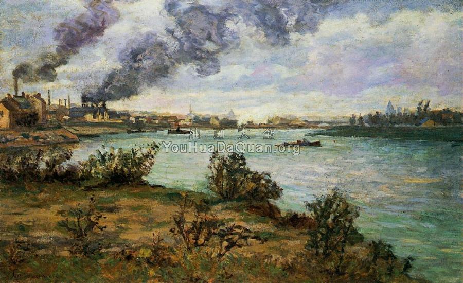 The Confluence of the Seine and Marne at Ivry - 阿曼·吉约曼